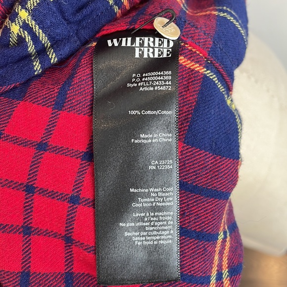 Wilfred Free Tartan Flannel Button Down Longsleeve - Picture 5 of 8